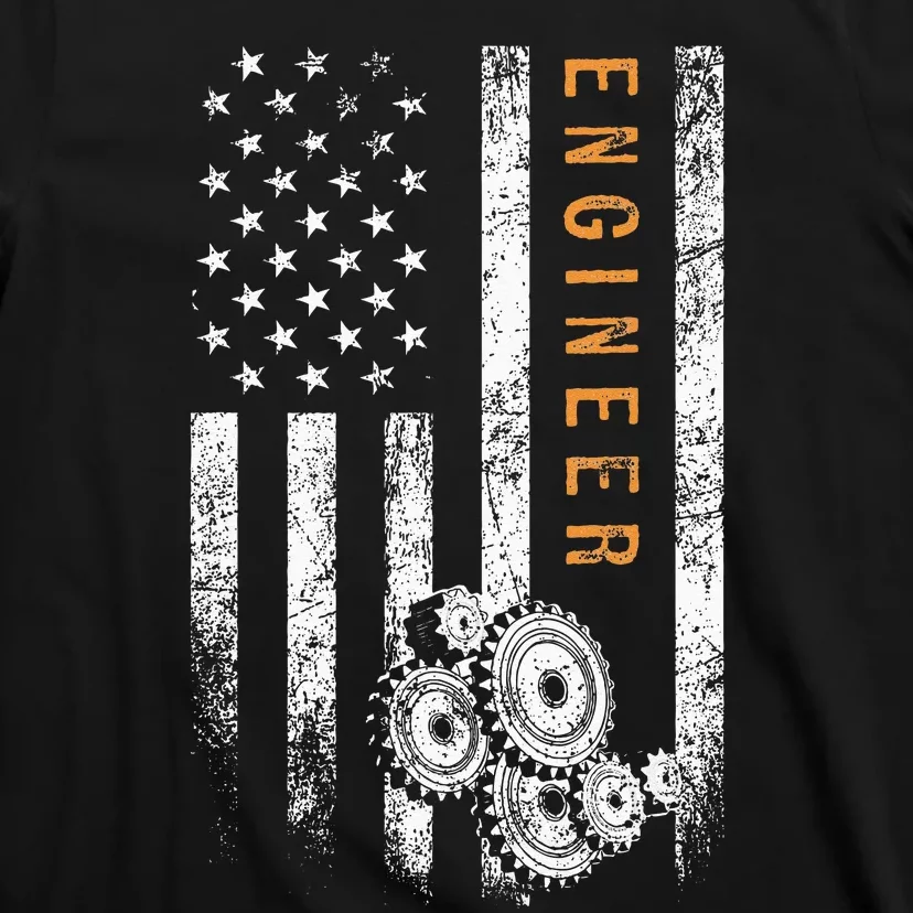 Engineer American Flag Design Engineering T-Shirt