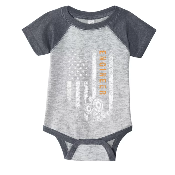 Engineer American Flag Design Engineering Infant Baby Jersey Bodysuit