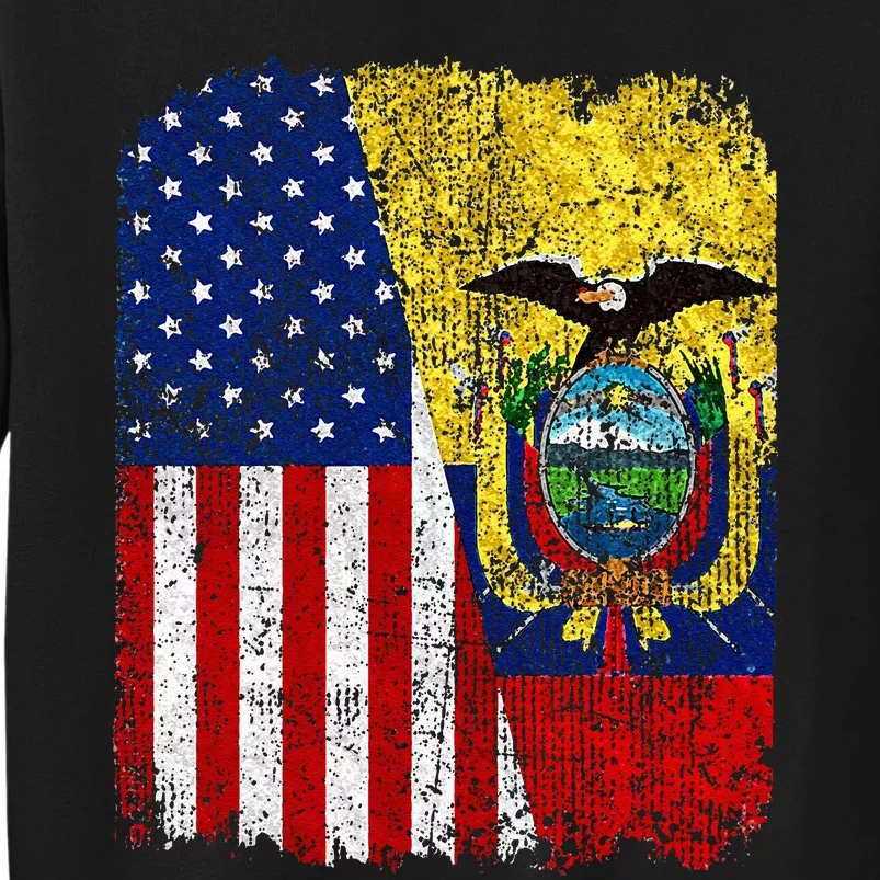 Ecuadorian American Flag Half USA Ecuador Root Proud Tall Sweatshirt