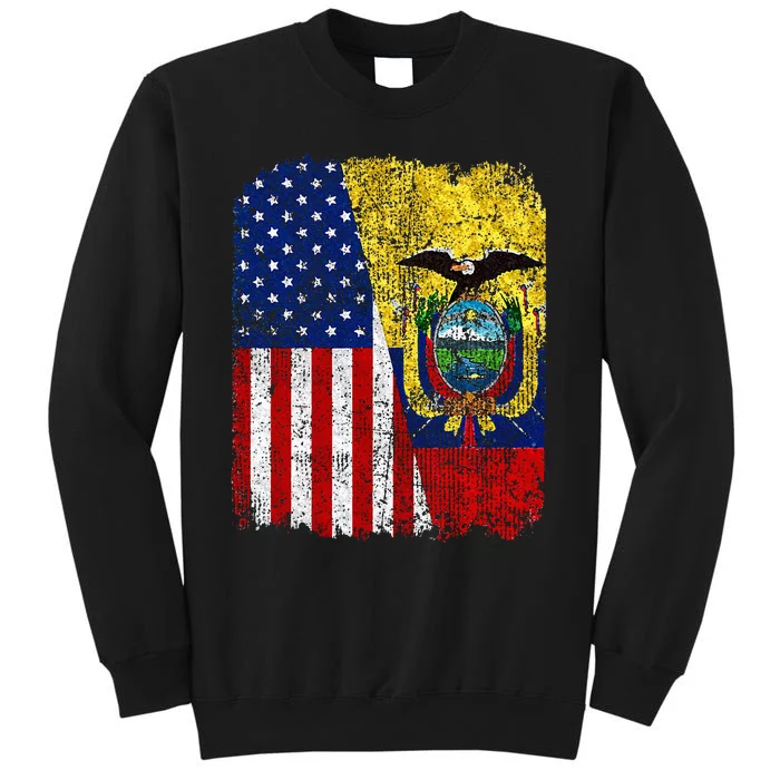 Ecuadorian American Flag Half USA Ecuador Root Proud Tall Sweatshirt