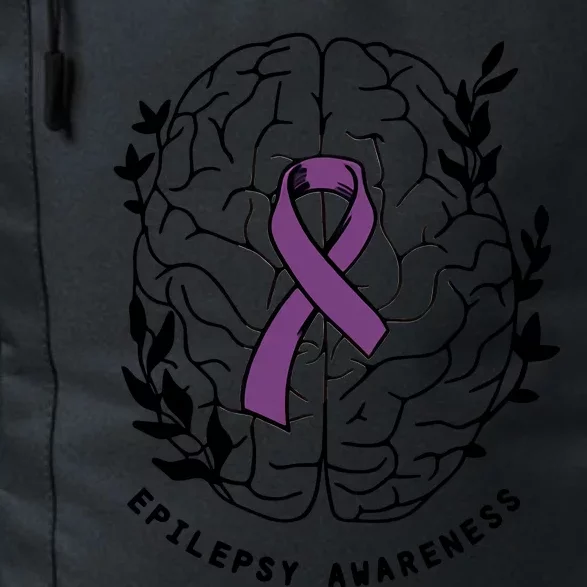 Epilepsy Awareness For Epilepsy Warrior Purple Ribbon Neurodiversity Daily Commute Backpack