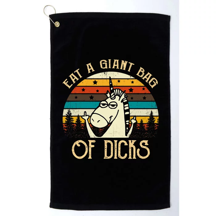 Eat A Giant Bag Of Dicks Unicorn Platinum Collection Golf Towel