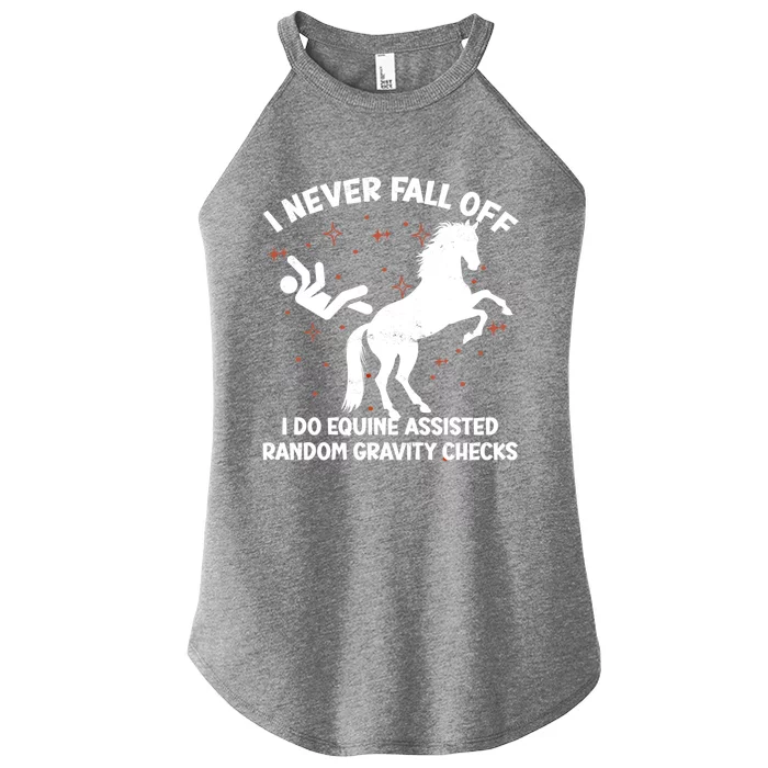 Equine Assisted Gravity Checks Funny Horse Gift Women’s Perfect Tri Rocker Tank