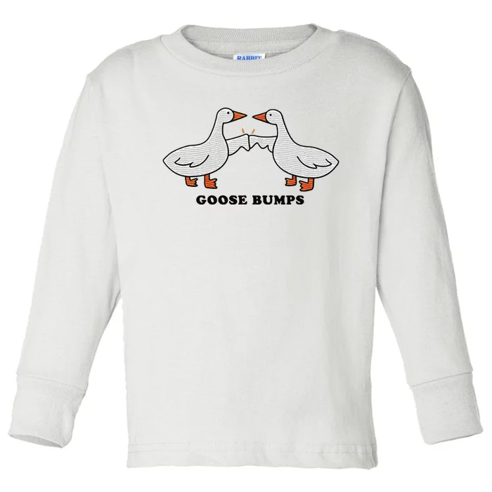 Embroidered Animal Goose Bumps Toddler Long Sleeve Shirt