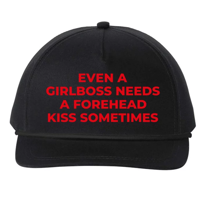 Even A Girlboss Needs A Forehead Kiss Sometimes Funny Baby Adult Humor Snapback Five-Panel Rope Hat