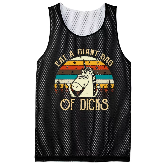 Eat A Giant Bag Of Dicks Unicorn Mesh Reversible Basketball Jersey Tank