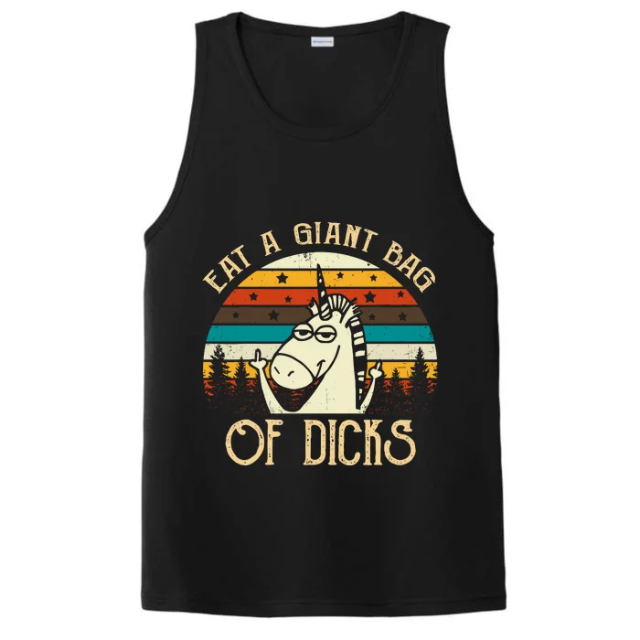 Eat A Giant Bag Of Dicks Unicorn Performance Tank