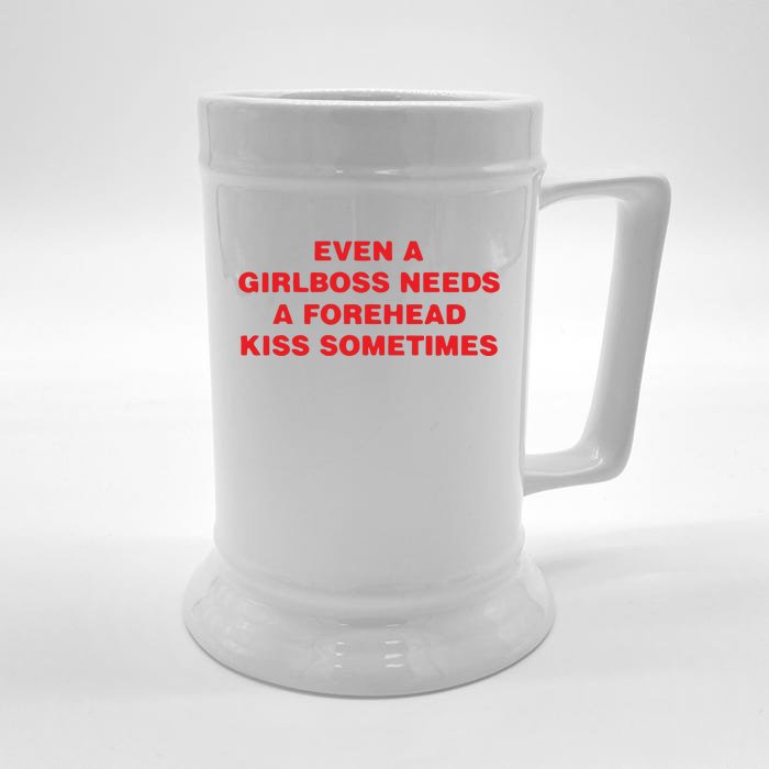 Even A Girlboss Needs A Forehead Kiss Sometimes Front & Back Beer Stein