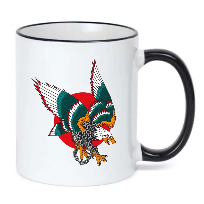 Eagle Handcuffs Black Color Changing Mug