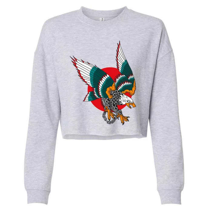 Eagle Handcuffs Cropped Pullover Crew