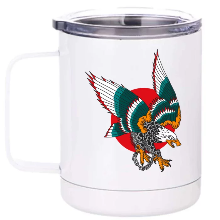 Eagle Handcuffs Front & Back 12oz Stainless Steel Tumbler Cup