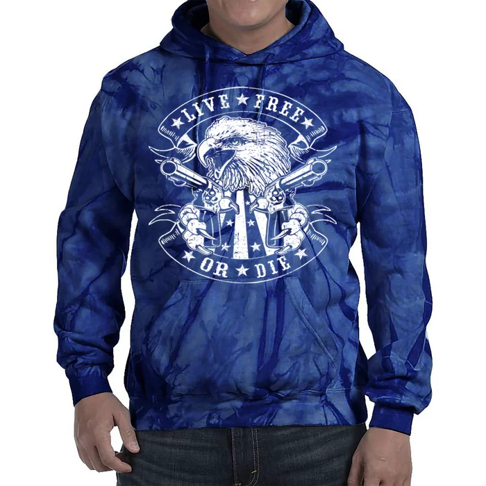 Eagle Live Free Or Die 2nd Amendment Tie Dye Hoodie