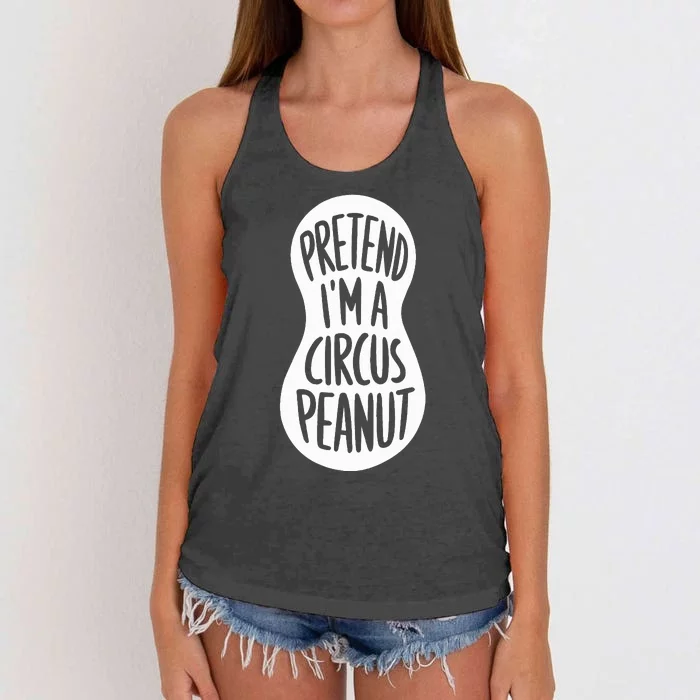 Easy Adult Halloween Costumes Pretend IM A Circus Peanut Women's Knotted Racerback Tank