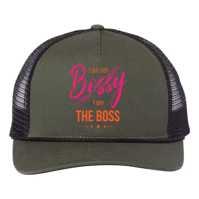 Entrepreneurs And Investors For I Am Not Bossy I Am The Boss Gift Retro Rope Trucker Hat Cap