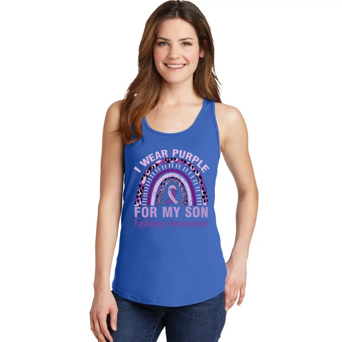 Epilepsy Awareness I Wear Purple For My Son Epilepsy Ladies Essential Tank