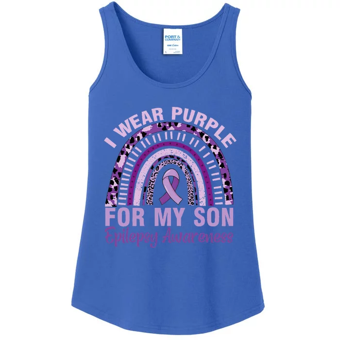 Epilepsy Awareness I Wear Purple For My Son Epilepsy Ladies Essential Tank