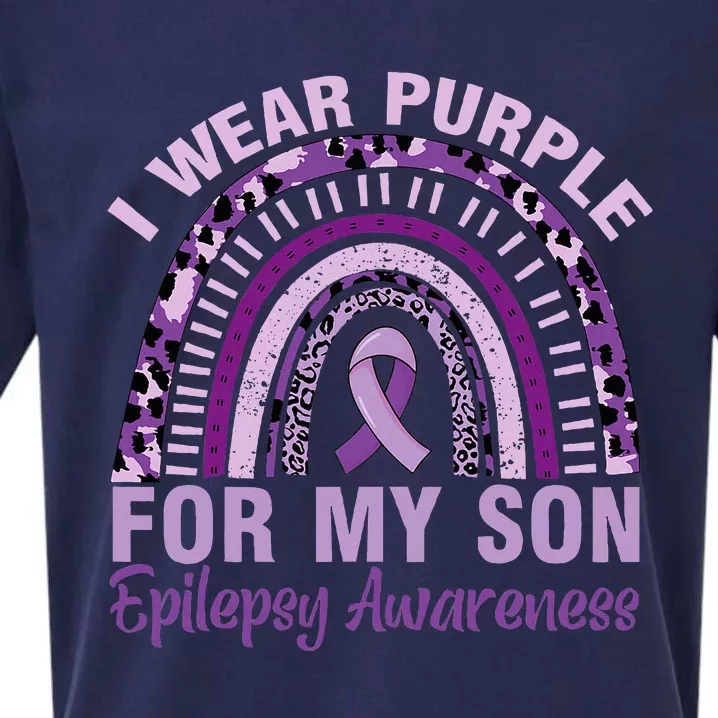 Epilepsy Awareness I Wear Purple For My Son Epilepsy Sueded Cloud Jersey T-Shirt