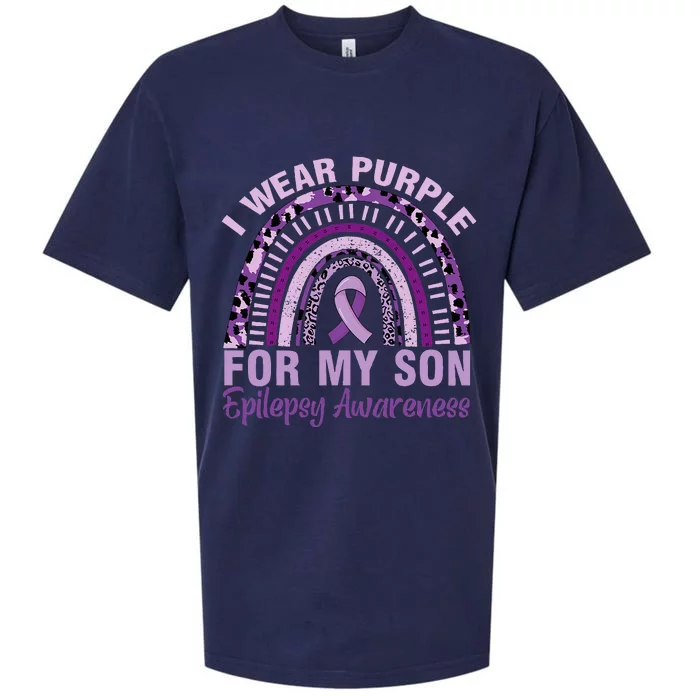 Epilepsy Awareness I Wear Purple For My Son Epilepsy Sueded Cloud Jersey T-Shirt