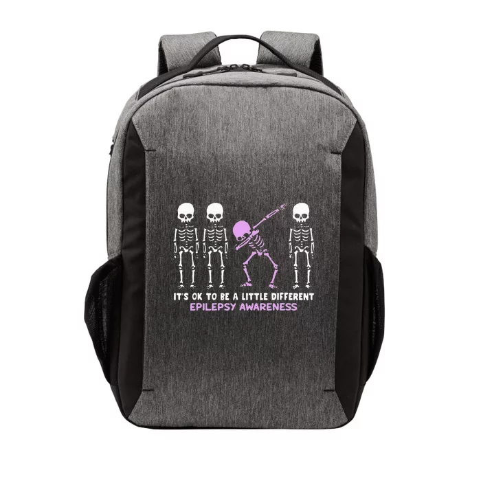 Epilepsy Awareness It's Ok To Be A Little Different Purple Vector Backpack