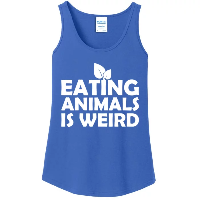 Eating Animals Is Weird Gift Vegan Vegetarian Support Ladies Essential Tank