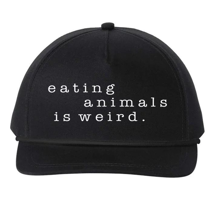 Eating Animals Is Weird Vegan Gift Vegetarian Snapback Five-Panel Rope Hat