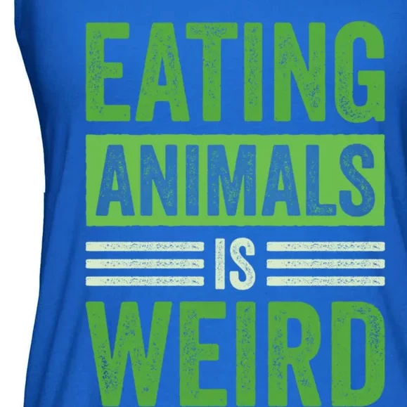 Eating Animals Is Weird Gift Ladies Essential Flowy Tank