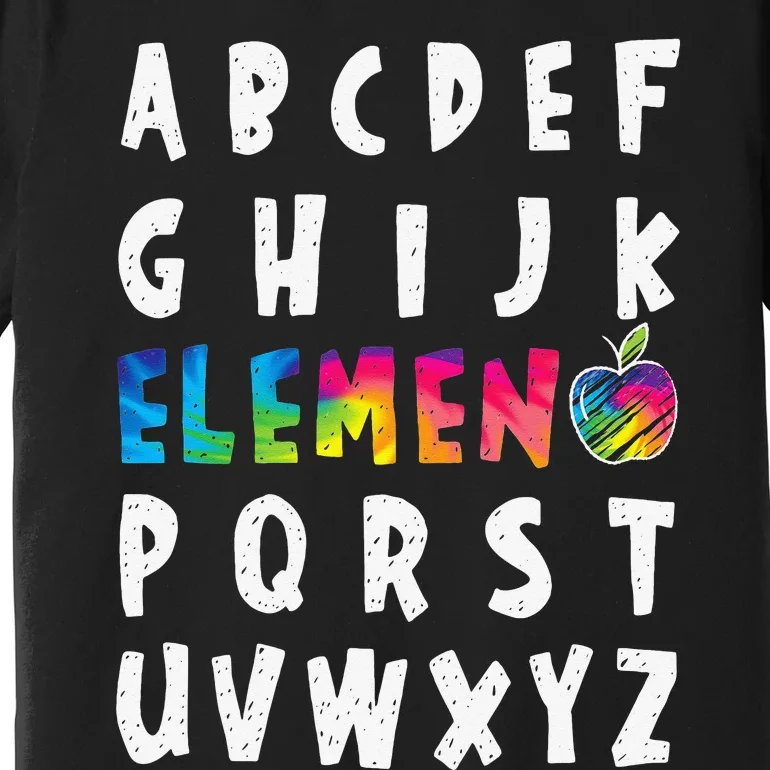 Elemeno Alphabet Kindergarten Preschool Teacher Funny Premium T-Shirt