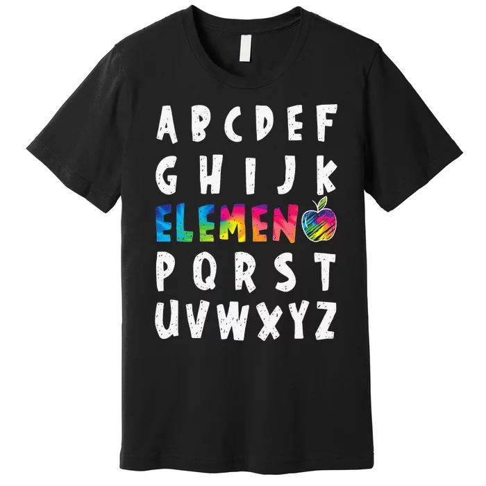 Elemeno Alphabet Kindergarten Preschool Teacher Funny Premium T-Shirt