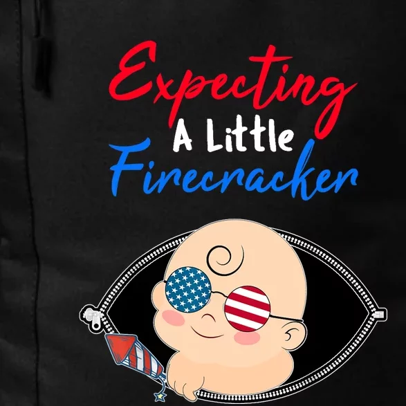 Expecting a Little Firecracker Pregnancy 4th of July Funny Daily Commute Backpack