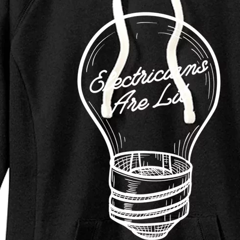 Electricians Are Lit Lightbulb Funny Electrician Gift Women's Fleece Hoodie