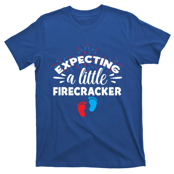 Expecting A Little Firecracker Pregnancy Mom To Be 4th July Gift T-Shirt