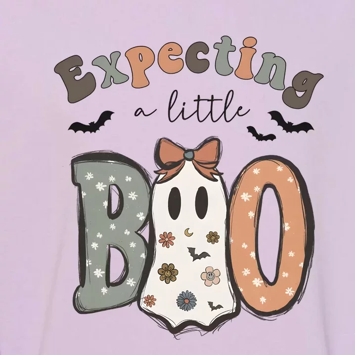 Expecting A Little Boo Growing A Little Pumpkin Halloween Garment-Dyed Sweatshirt