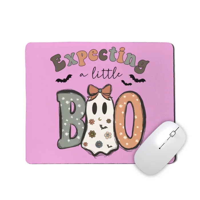 Expecting A Little Boo Growing A Little Pumpkin Halloween Mousepad