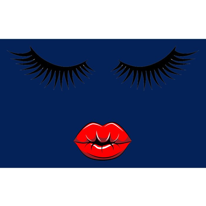 Eyelashes And Lips Bumper Sticker