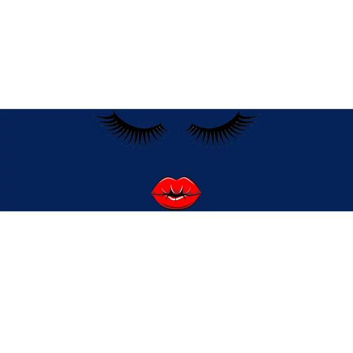 Eyelashes And Lips Bumper Sticker