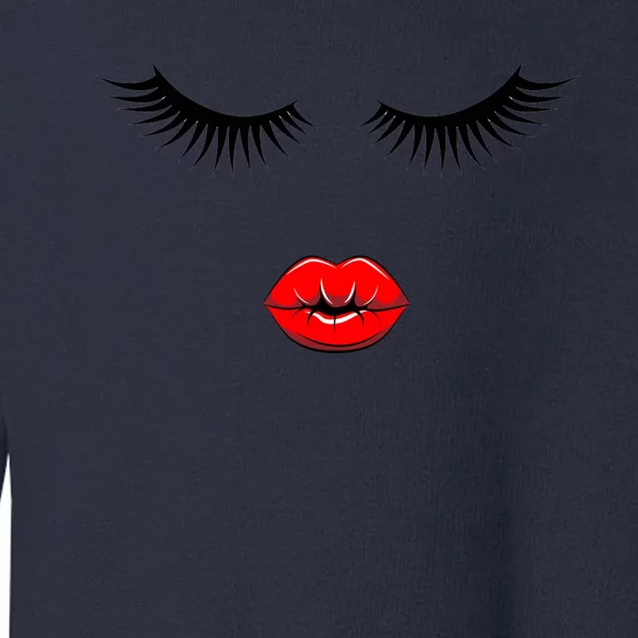 Eyelashes And Lips Toddler Sweatshirt