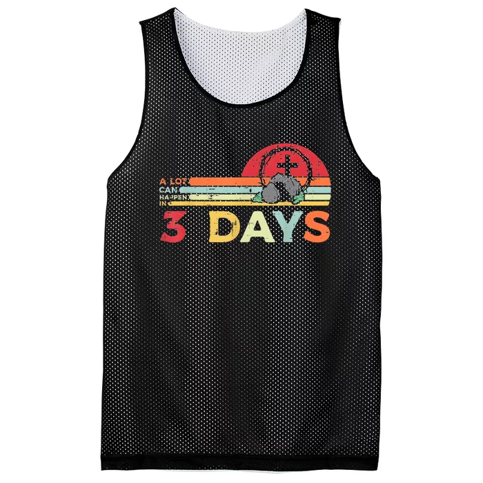 Easter A Lot Can Happen In 3 Days Religious Mesh Reversible Basketball Jersey Tank