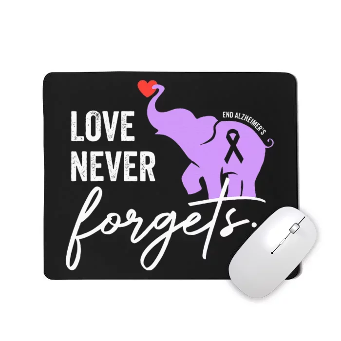 End Alzheimers Love Never Forgets Alzheimers Awareness Mousepad