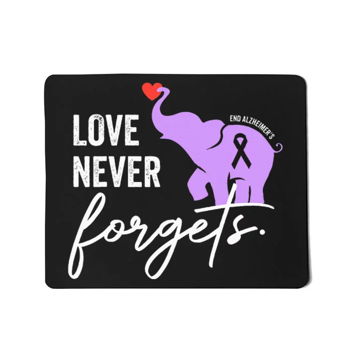 End Alzheimers Love Never Forgets Alzheimers Awareness Mousepad