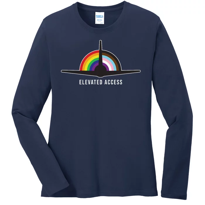 Elevated Access LGBT Pride Ladies Long Sleeve Shirt