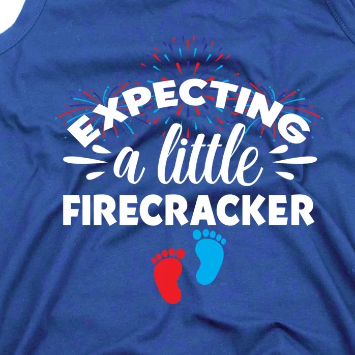 Expecting A Little Firecracker Pregnancy Mom To Be 4th July Gift Tank Top