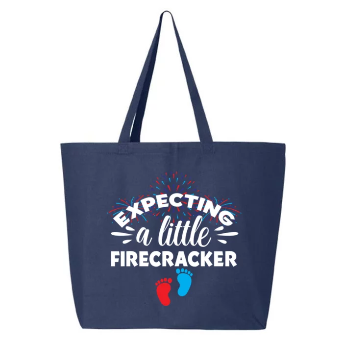 Expecting A Little Firecracker Pregnancy Mom To Be 4th July Gift 25L Jumbo Tote