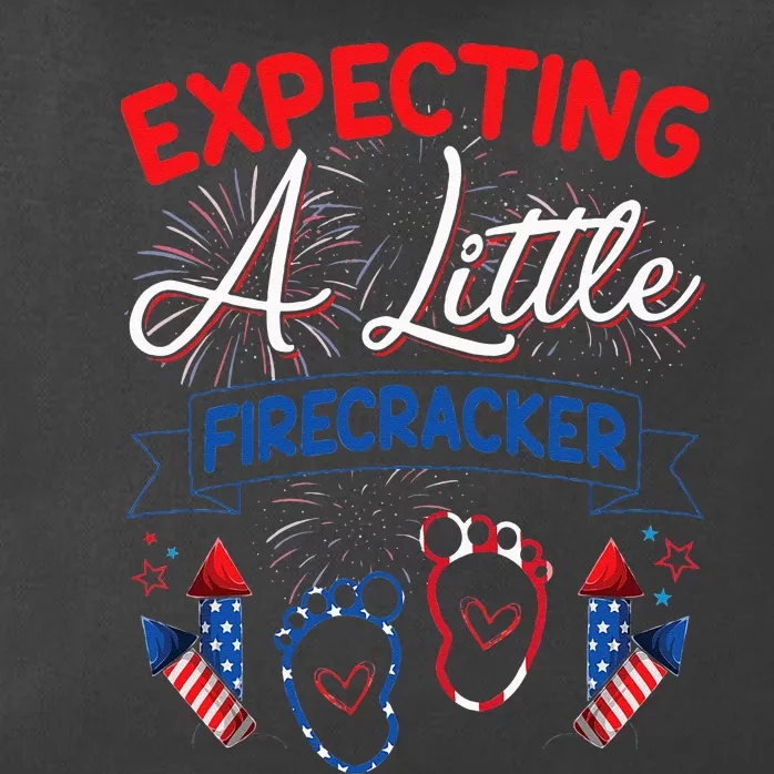 Expecting A Little Firecracker New Mom 4th Of July Pregnancy Zip Tote Bag