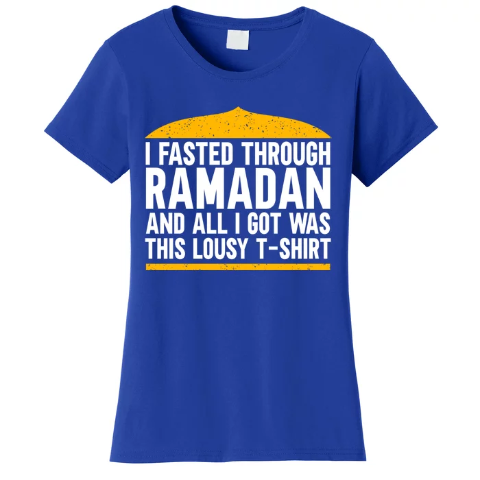 Eid Alfitr Mubarak Kareem Karim Celebration Fasted Through R Cute Gift Women's T-Shirt