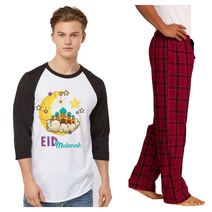 Eid Alfitr Mubarak Kareem Happy Ramadan Karim Raglan Sleeve Pajama Set