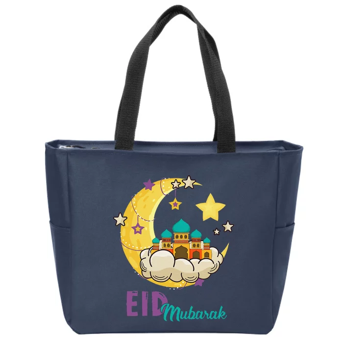 Eid Alfitr Mubarak Kareem Happy Ramadan Karim Zip Tote Bag