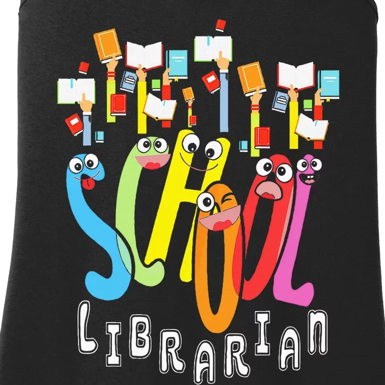 Elementary And Middle School Librarian Ladies Essential Tank