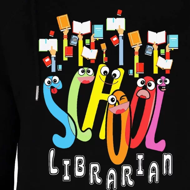 Elementary And Middle School Librarian Womens Funnel Neck Pullover Hood