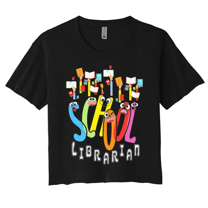 Elementary And Middle School Librarian Women's Crop Top Tee