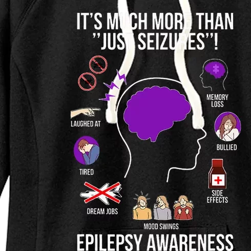 Epilepsy Awareness Month Epilepsy Warrior Women's Fleece Hoodie